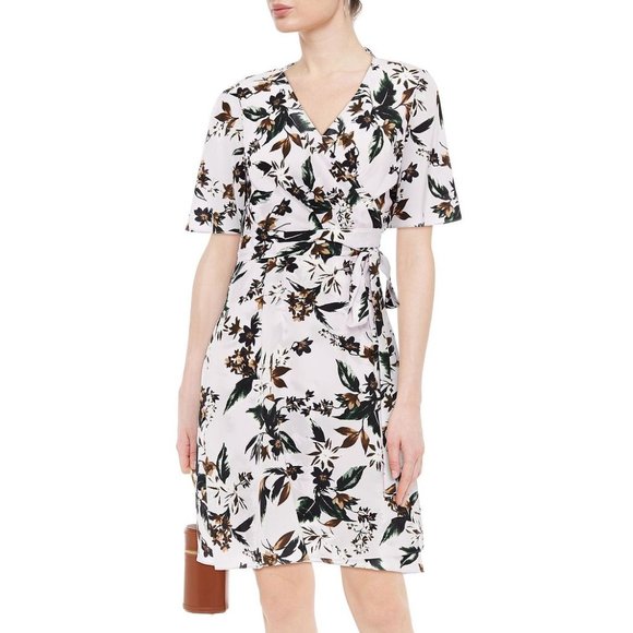 DVF Caribbean Floral Kathy Wrap Dress - Picture 1 of 8